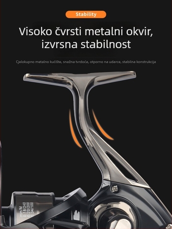 HAUT TON potpuno metalni spining navijač za dugačke domete u morskom ribolovu, otporan na slanu vodu