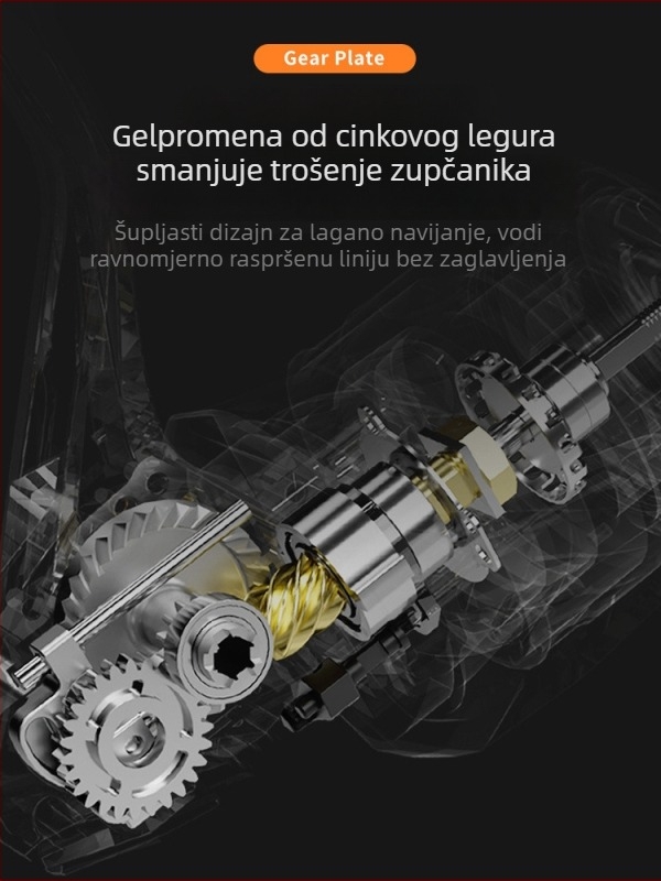HAUT TON potpuno metalni spining navijač za dugačke domete u morskom ribolovu, otporan na slanu vodu