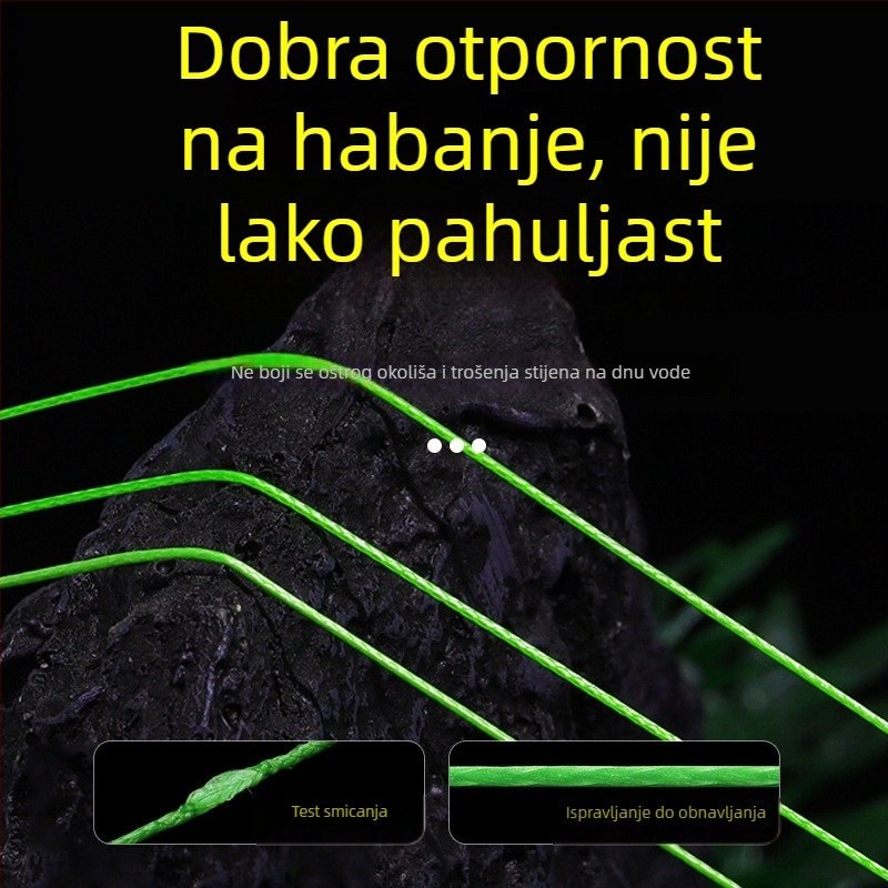 Pleteni PE ribolovni najlon, 8 niti, 100 m, glavna linija, dugi domet, visoka čvrstoća