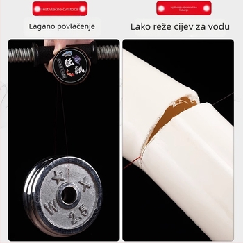 Potpuni set ribolovnih linija s glavnom linijom i podlinijama, pojačane nosivosti