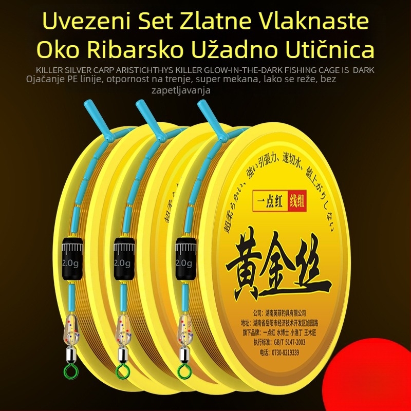Set glavne najlon linije za ribolov, duljina 2.7–8.1 m, pogodna za jezera, rezervoare i rijeke
