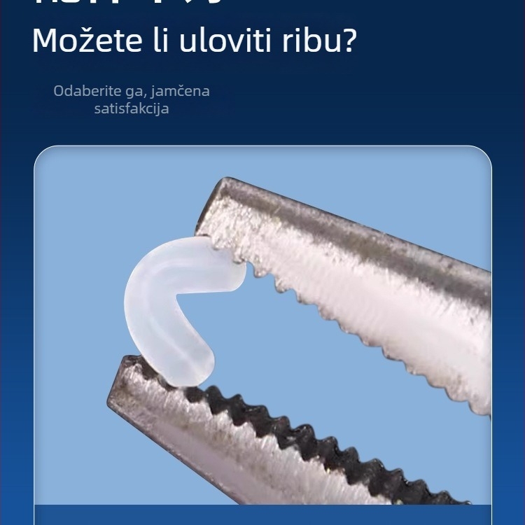 Set ribolovnih dodataka: udice, najlon, spacer perle, olovne težine i prstenovi u obliku osmine — sve u jednoj kutiji