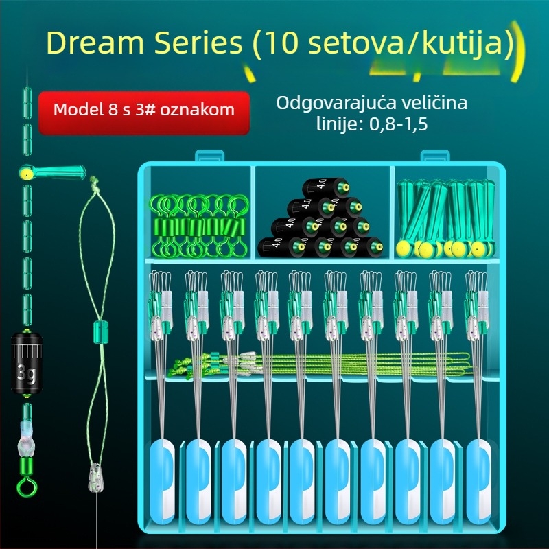 Set glavne ribarske linije sa silikonskim plutajućim sjedalom i kosmičkim zrnima — Materijal: svila cvijeta; Podrijetlo: Drugo
