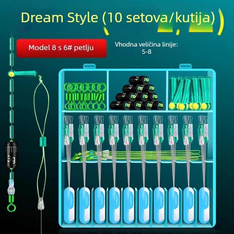 Set glavne ribarske linije sa silikonskim plutajućim sjedalom i kosmičkim zrnima — Materijal: svila cvijeta; Podrijetlo: Drugo