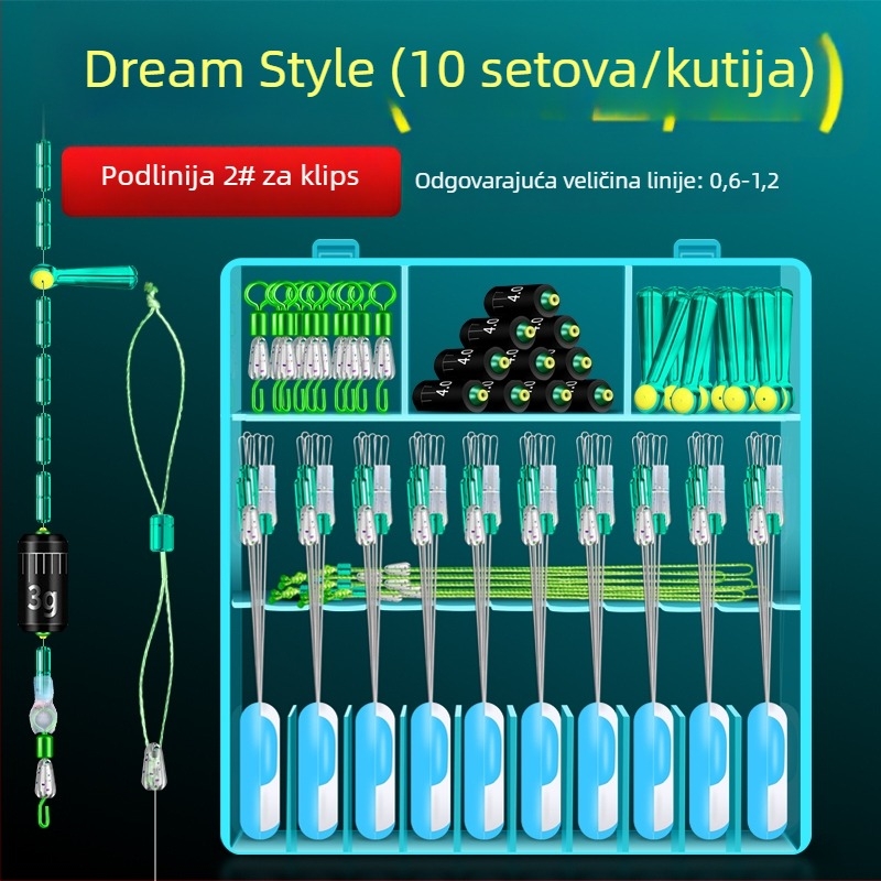 Set glavne ribarske linije sa silikonskim plutajućim sjedalom i kosmičkim zrnima — Materijal: svila cvijeta; Podrijetlo: Drugo