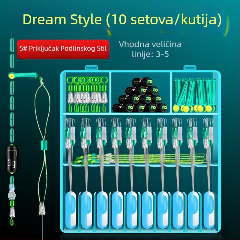 Set glavne ribarske linije sa silikonskim plutajućim sjedalom i kosmičkim zrnima — Materijal: svila cvijeta; Podrijetlo: Drugo