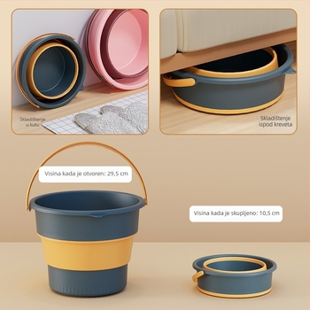 Sklopivo vedro za vanjsku upotrebu - prenosno PP plastično vedro, Xin cong, lansirano 2023., 0,1 kg