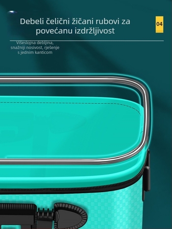 Kanta za žive ribe za ribolov - EVA materijal, 1,6 kg, ojačani spremnik za žive ribe, kutija za mamce