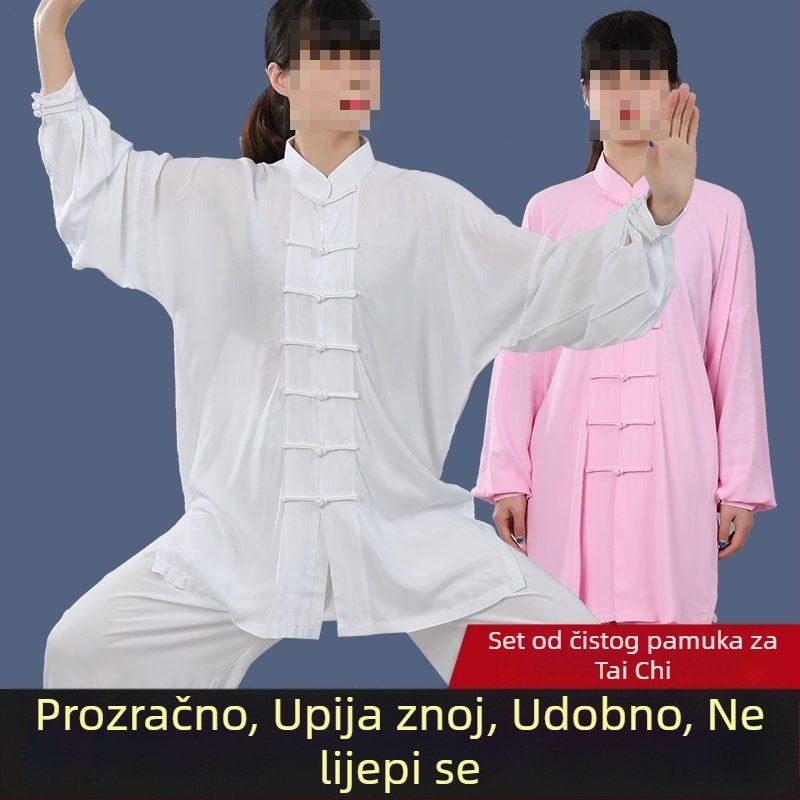 Tai Chi odijelo za proljeće i ljeto – prozračno s dugim rukavima, odijelo za muškarce i žene