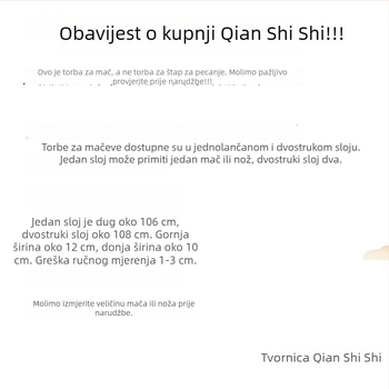 Zadebljana torba za Tai Chi sablju, futrola za sablju, višenamjenska torba za trening, dvostruka vodootpornost, za nošenje na leđima