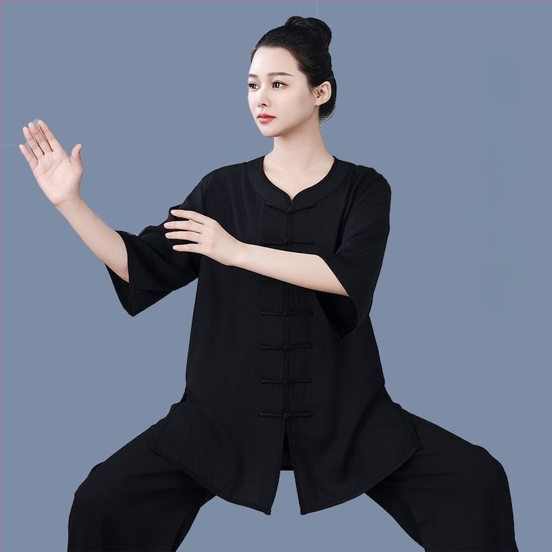 Tai Chi odijelo za djecu, ljetni lagani model, corduroy tkanina s udjelom lana 31–50%, kratki rukavi
