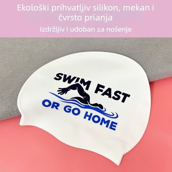 Odrasla silikonska kapa za plivanje s printom, za plivanje i vodene sportove, podrijetlo Guangdong