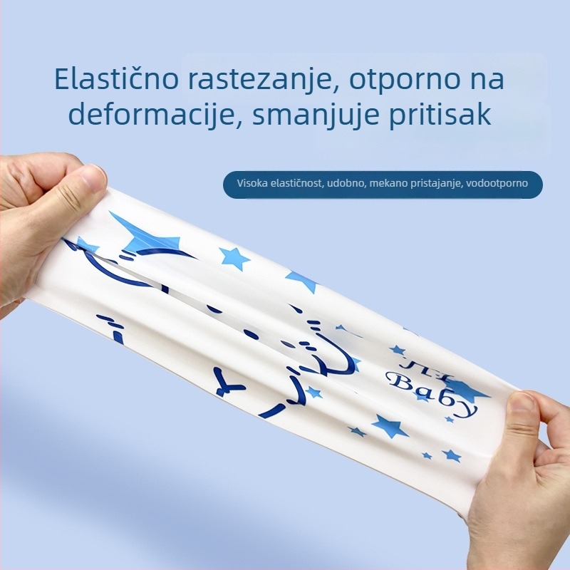 Dječja silikon kapa za plivanje, vodootporna, s karikaturnim otiskom, udobna za nošenje
