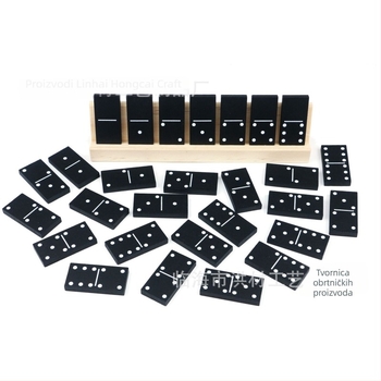 Drvena domino-puzzle igra — 28 komada — obrazovni DIY za djecu i odrasle