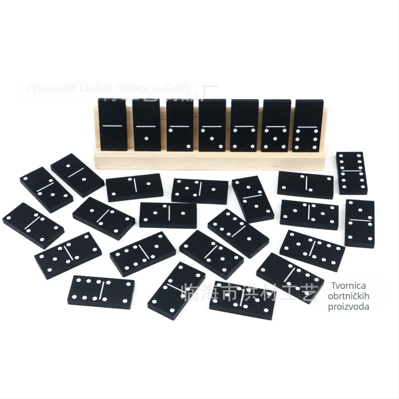 Drvena domino-puzzle igra — 28 komada — obrazovni DIY za djecu i odrasle