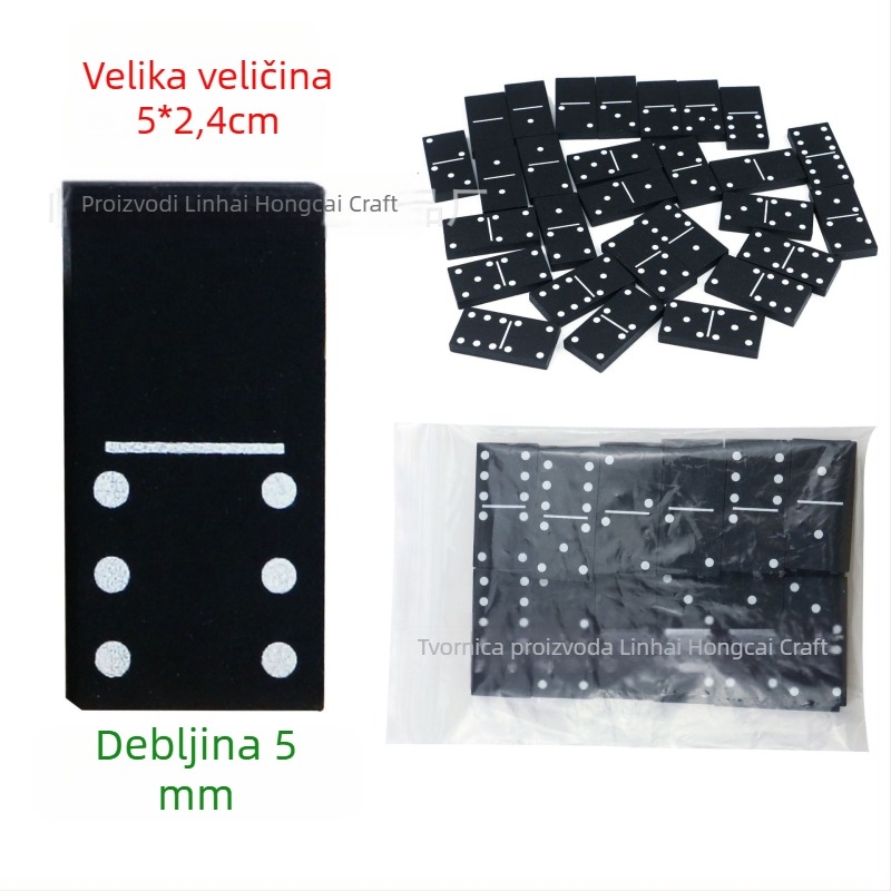Drvena domino-puzzle igra — 28 komada — obrazovni DIY za djecu i odrasle
