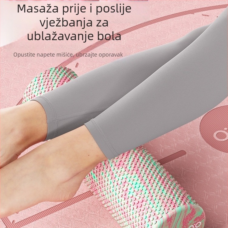 Čvrsti joga valjak za opuštanje mišića – romboidni dizajn, materijal PE+EVA, pogodan za listove, ruke i vrat
