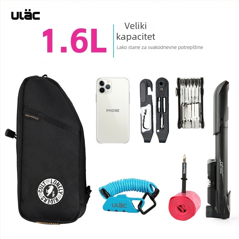 ULAC torba za okvir bicikla na gornju cijev TB1/TB2, platnena, kapacitet 1.2–1.6 L