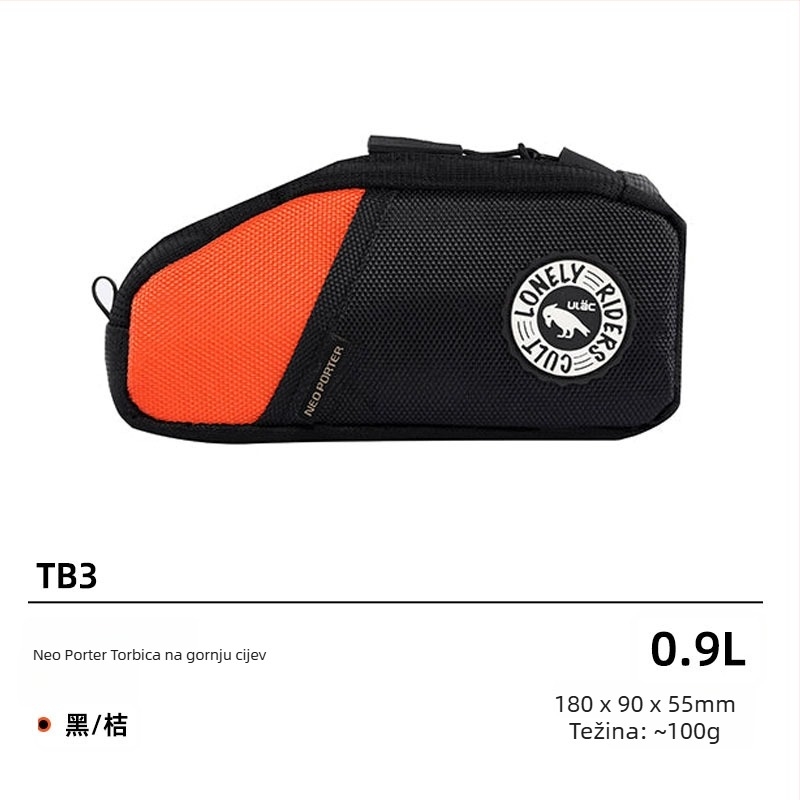 ULAC torba za okvir bicikla na gornju cijev TB1/TB2, platnena, kapacitet 1.2–1.6 L