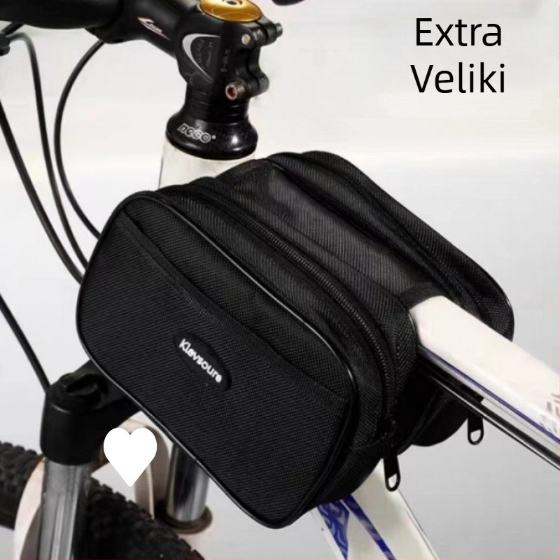 Torba za prednji okvir bicikla – Velika, univerzalna kompatibilnost, na skladištu