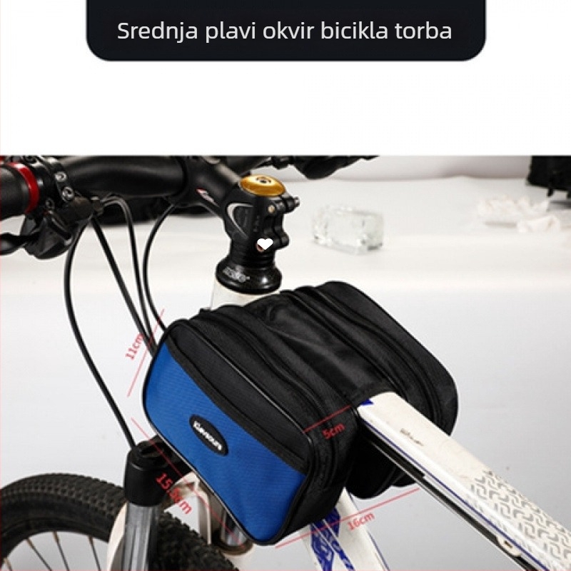 Torba za prednji okvir bicikla – Velika, univerzalna kompatibilnost, na skladištu