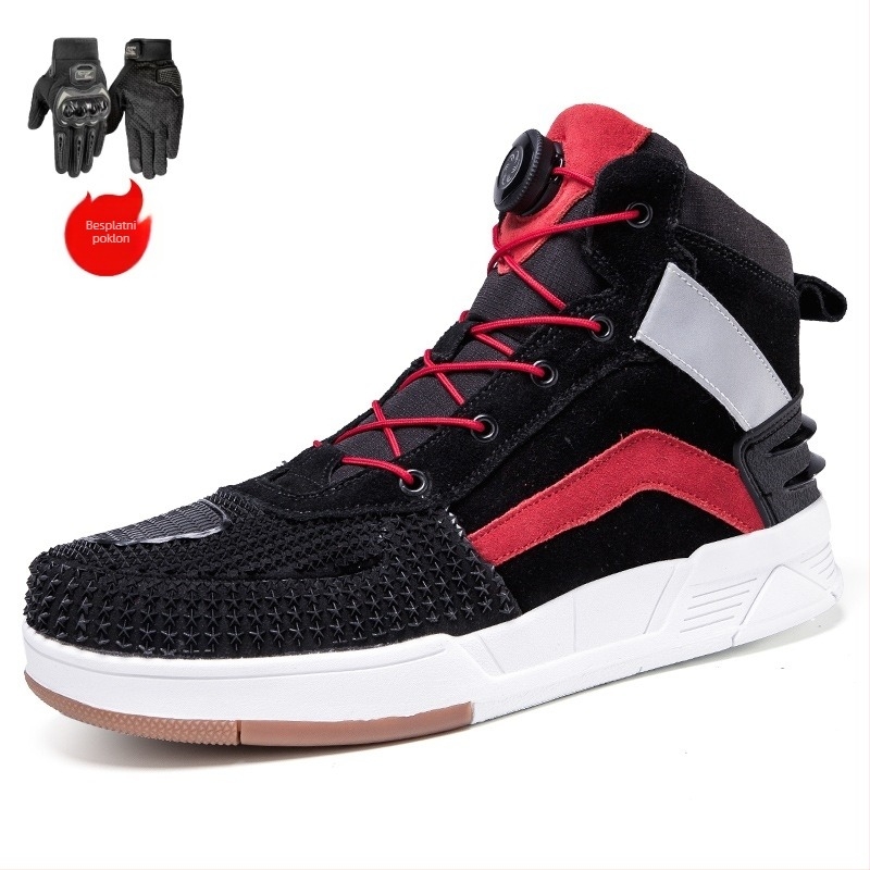 Kožne motociklističke cipele, unisex, vodootporne, protuklizne, otporne na habanje, apsorpcija udara, otporne na probijanje