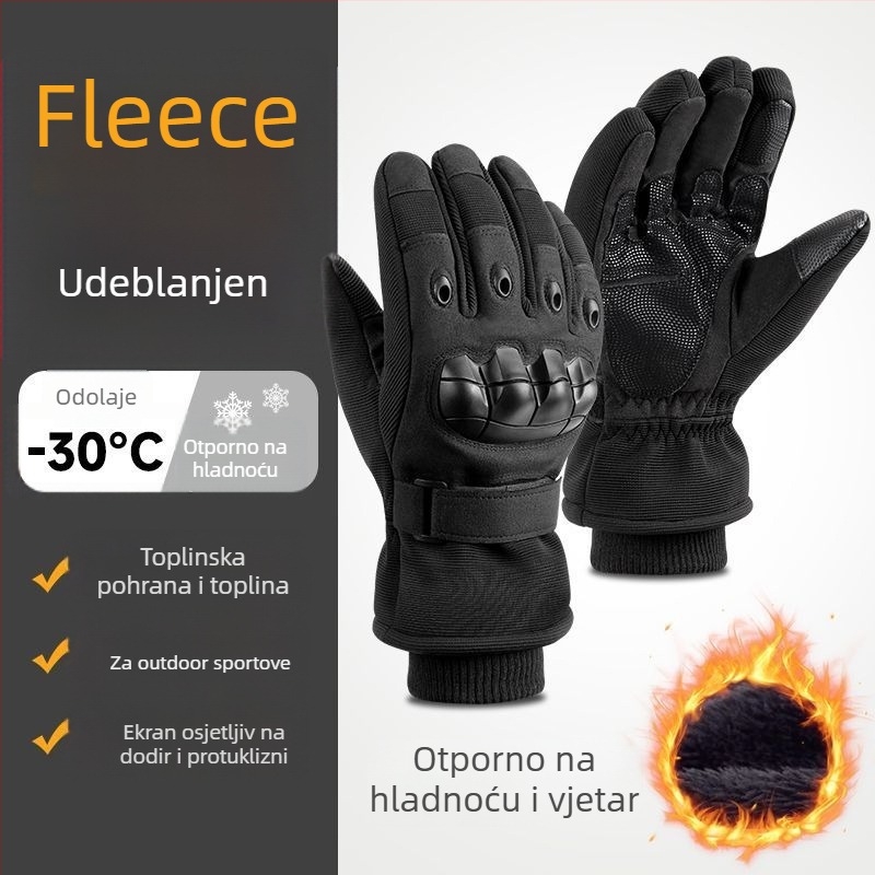 Muške rukavice za biciklizam - protuklizne, otporne na habanje, s flekso podstavom za zimu
