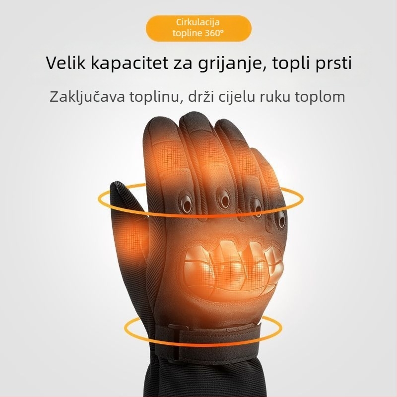 Muške rukavice za biciklizam - protuklizne, otporne na habanje, s flekso podstavom za zimu