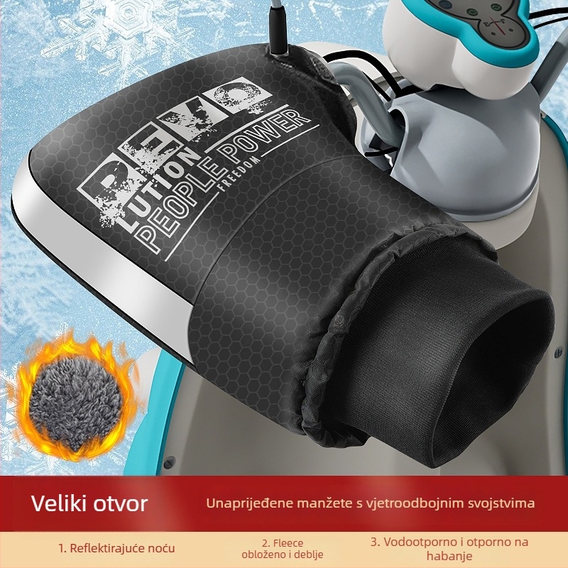 Navlaka za upravljač električnog motocikla (Brand Chi Beijia; Materijal: pamuk velur; Dobna skupina: Odrasli; Spol: Unisex; Namjena: rukavice za biciklizam, rukavice za utrke)