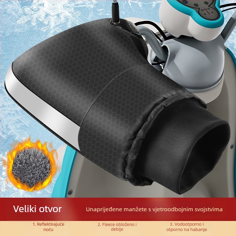 Navlaka za upravljač električnog motocikla (Brand Chi Beijia; Materijal: pamuk velur; Dobna skupina: Odrasli; Spol: Unisex; Namjena: rukavice za biciklizam, rukavice za utrke)