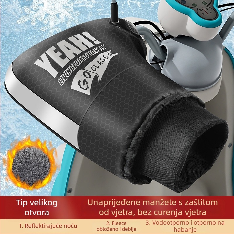 Navlaka za upravljač električnog motocikla (Brand Chi Beijia; Materijal: pamuk velur; Dobna skupina: Odrasli; Spol: Unisex; Namjena: rukavice za biciklizam, rukavice za utrke)