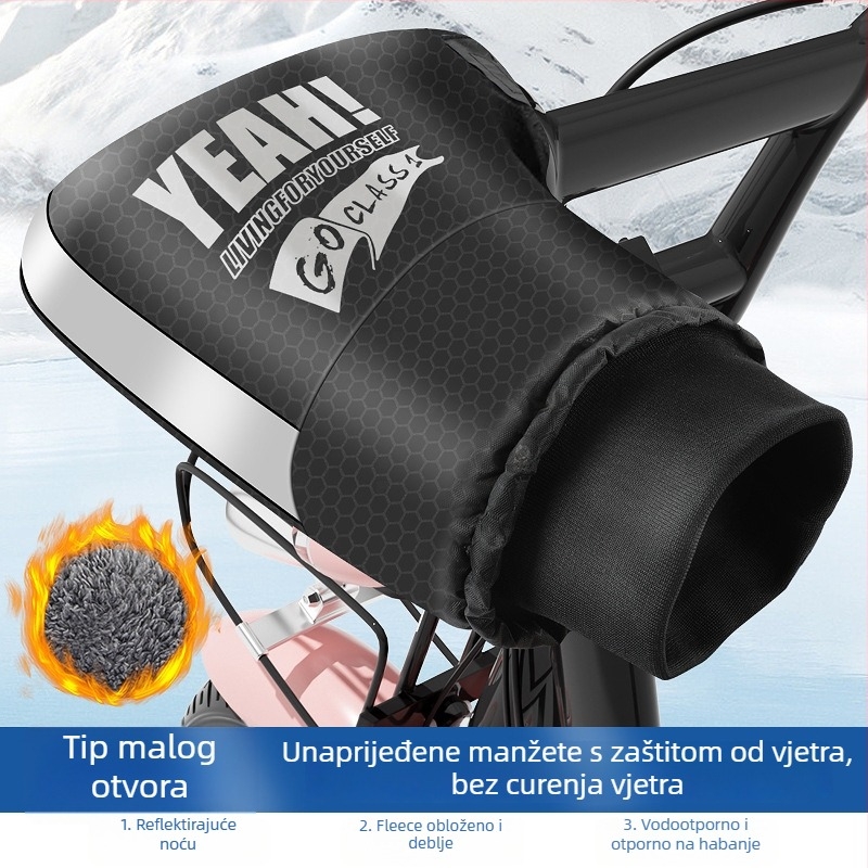 Navlaka za upravljač električnog motocikla (Brand Chi Beijia; Materijal: pamuk velur; Dobna skupina: Odrasli; Spol: Unisex; Namjena: rukavice za biciklizam, rukavice za utrke)