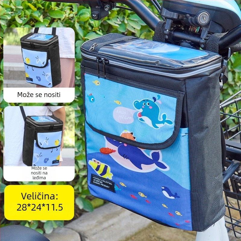 PVC prednja torba za bicikl s unutarnjim džepom za mobitel