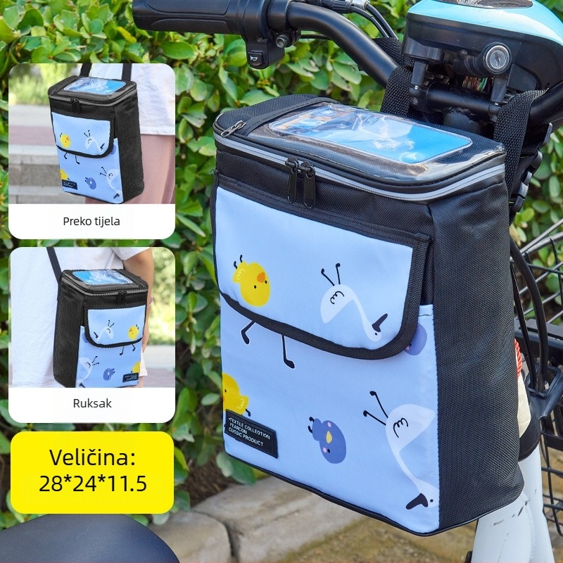 PVC prednja torba za bicikl s unutarnjim džepom za mobitel