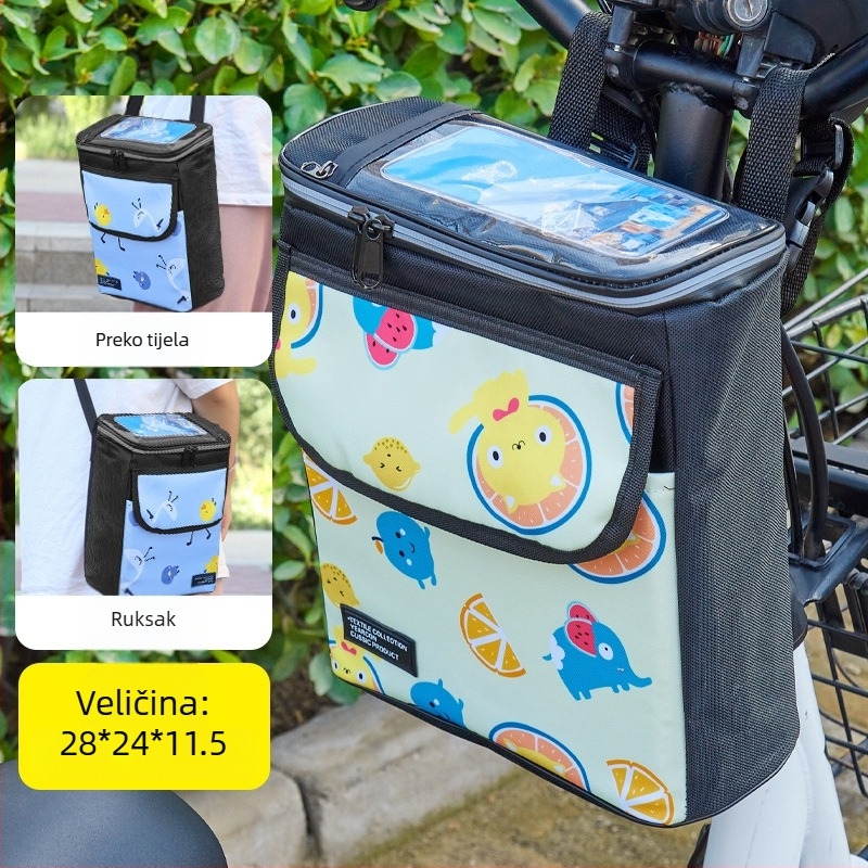 PVC prednja torba za bicikl s unutarnjim džepom za mobitel