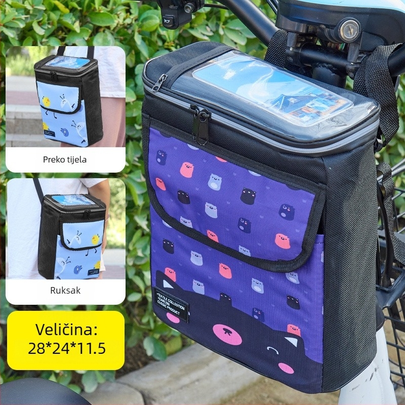 PVC prednja torba za bicikl s unutarnjim džepom za mobitel