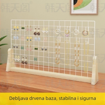 Stolni stalak za izlaganje nakita, otporan na prašinu, drveni, pastoralnog stila, za nakit