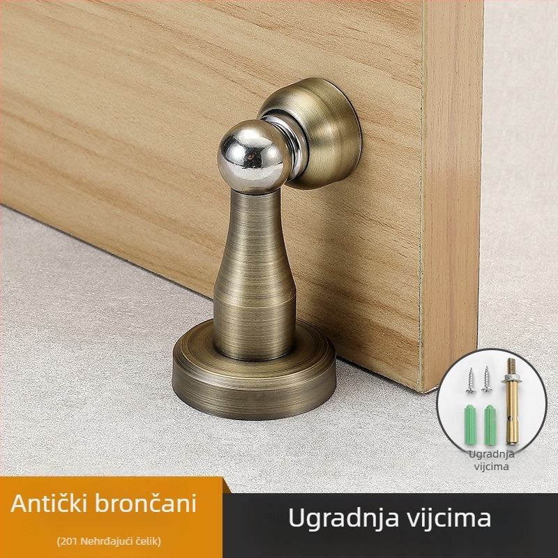 Yi Jia MX-109 Držač vrata, cinkovo-legirana legura, elektroplatirana površina, zidna montaža, ručno upravljanje, moderni minimalistički stil