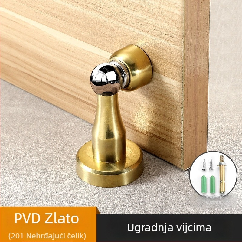 Yi Jia MX-109 Držač vrata, cinkovo-legirana legura, elektroplatirana površina, zidna montaža, ručno upravljanje, moderni minimalistički stil