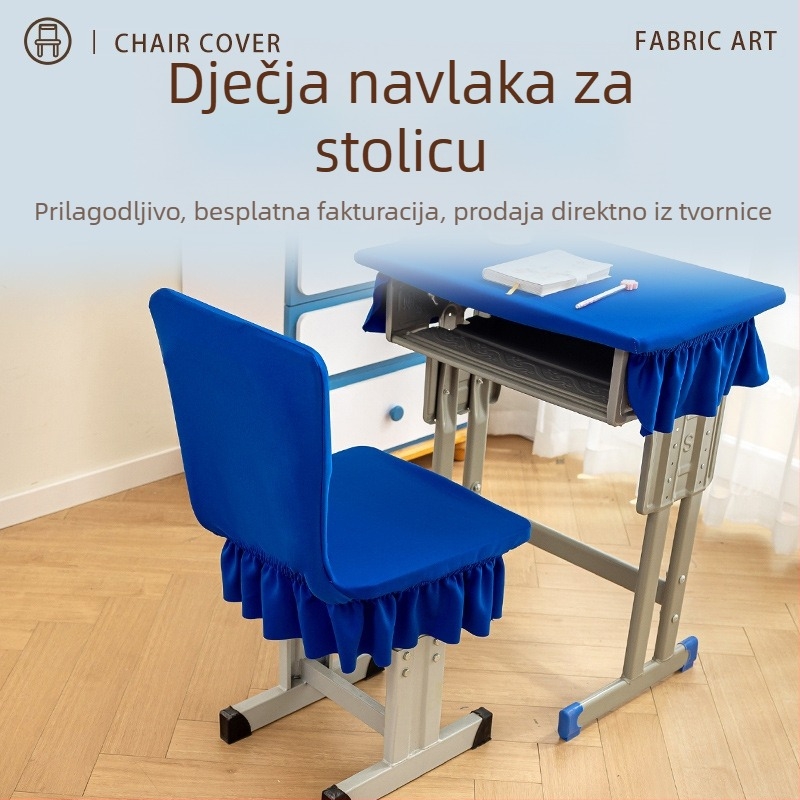 Navlaka za školski stolac – jednodjelna, elastična, poliester, jednostavan i moderan stil