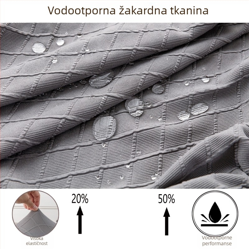 Vodootporna navlaka za stolicu s dijamantnim žakardom, univerzalna za sve sezone, navlaka za blagovaonsku stolicu, lagani luksuzni stil
