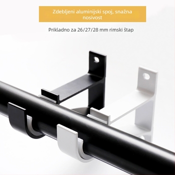 Držač rimske šipke za zavjese, aluminijska legura, moderni minimalistički stil, model 5147, marka Jiadong
