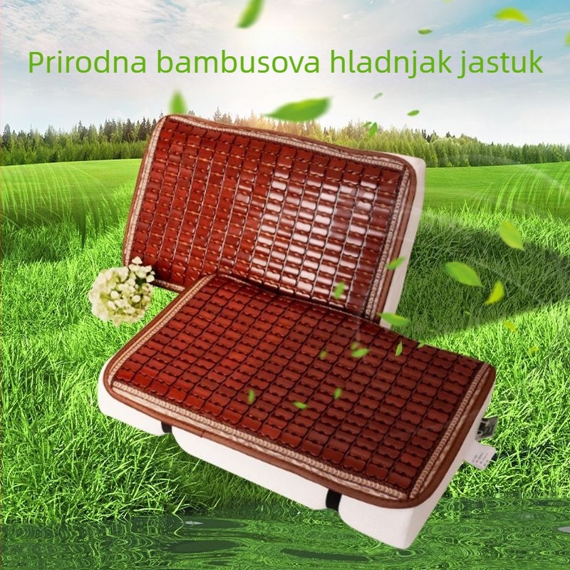 Ljetni rashladni set s latex jastukom, navlakom za jastuk, bambus podlogom i naslonom za leđa