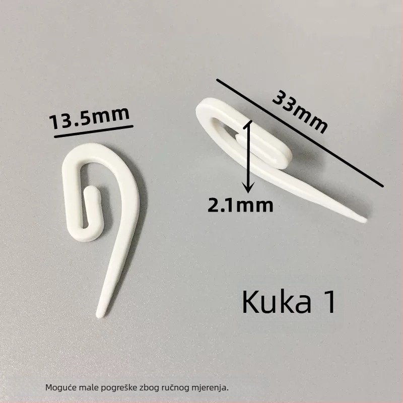 Plastični S‑kukica za zavjese za tračnicu, univerzalna kompatibilnost, za auto zavjese