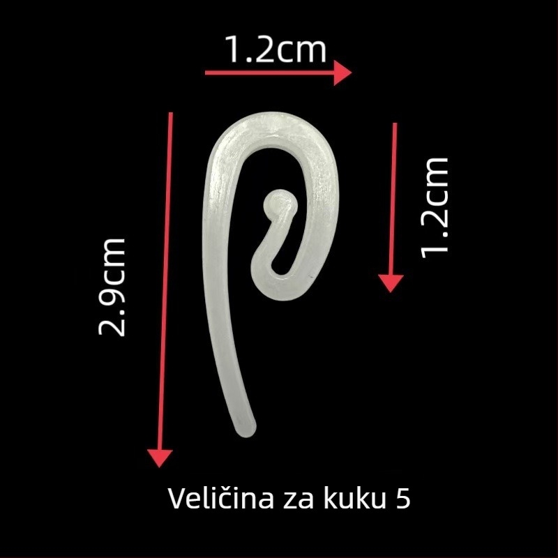 Plastični S‑kukica za zavjese za tračnicu, univerzalna kompatibilnost, za auto zavjese