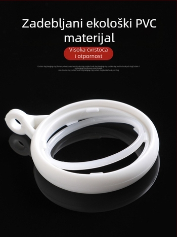 Zavjesni prsten za rimski štap – kuka i prsten skup