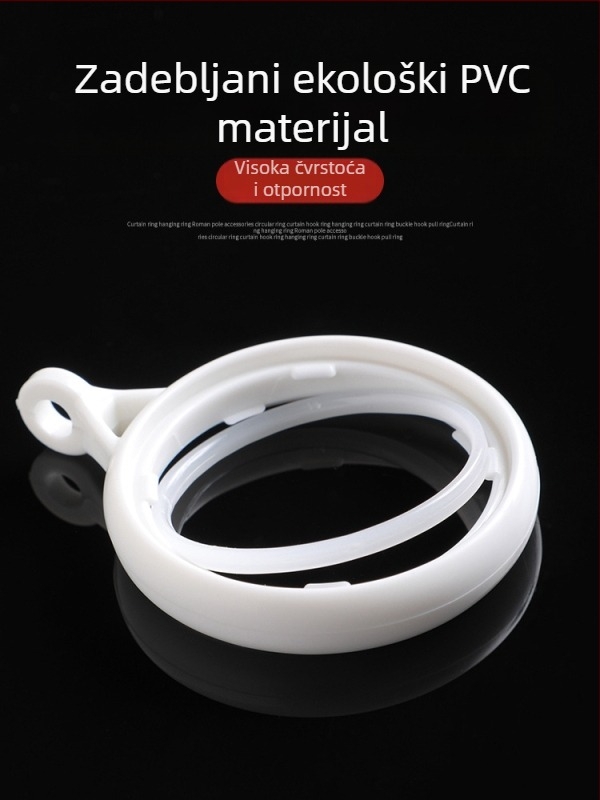 Zavjesni prsten za rimski štap – kuka i prsten skup