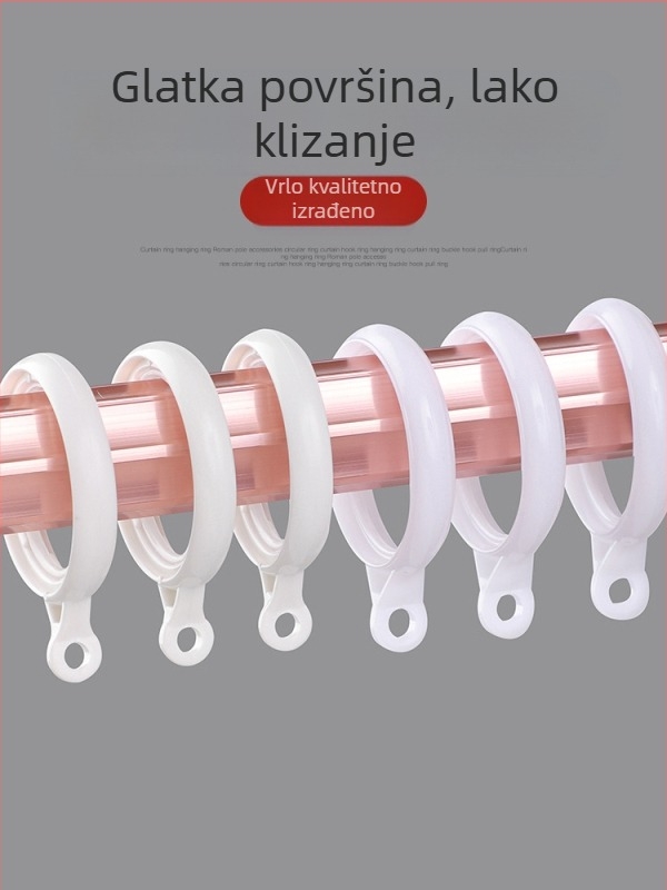 Zavjesni prsten za rimski štap – kuka i prsten skup