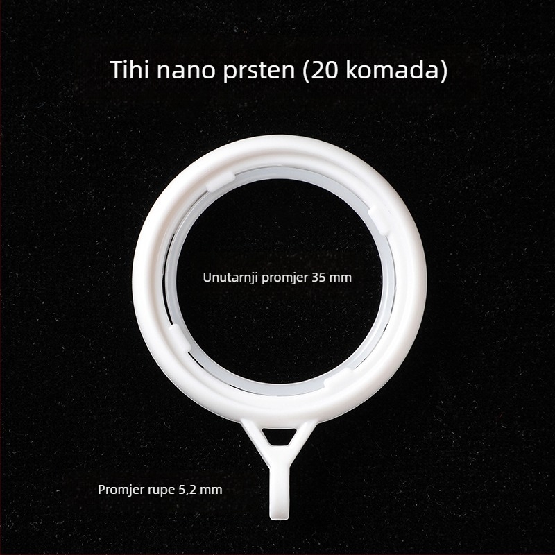 Zavjesni prsten za rimski štap – kuka i prsten skup