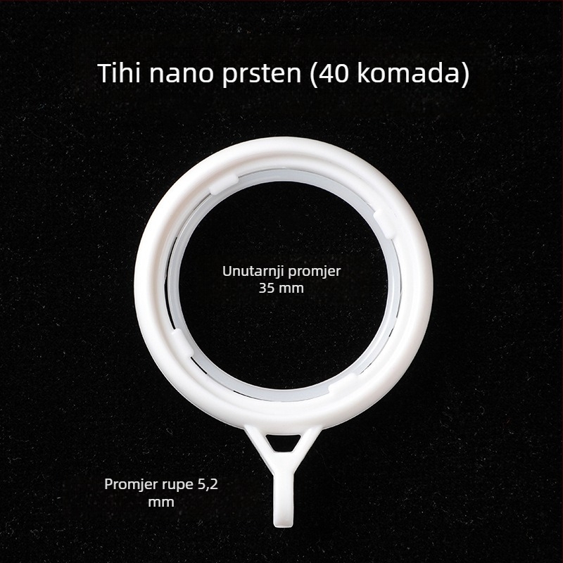 Zavjesni prsten za rimski štap – kuka i prsten skup